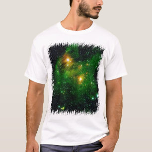 Camiseta Nebulosa de nube de gas verde GL490 - Foto espacia