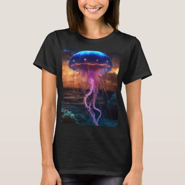 Camiseta Nebulous Nightjelly: Belleza Bioluminiscente (Anverso)