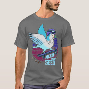 Camiseta necesidad de loro semilla azul quaker
