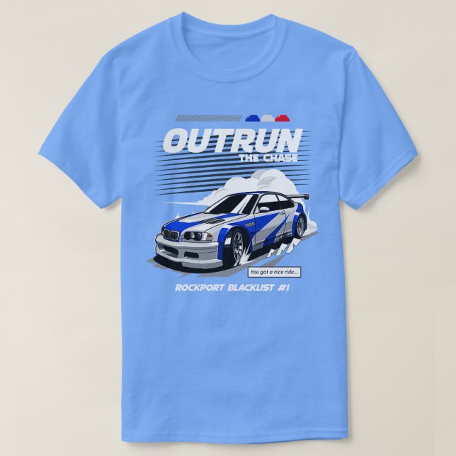 Camiseta Necesidad De Velocidad Más Buscada BMW M3 GTR (Diseño del anverso)