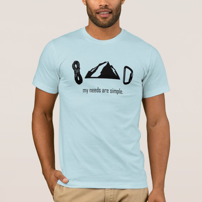 Camiseta Necesidades simples (escalada) (Anverso)