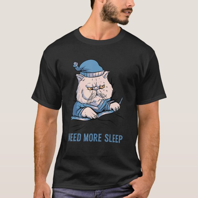 Camiseta Necesita más gato de sueño 1 (Anverso)