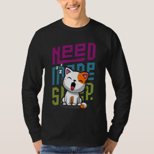 Camiseta Necesita más sueño   Divertida expresión de bostez