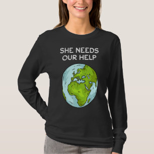 Camiseta Necesita Nuestra Ayuda Planeta Calentamiento Terre
