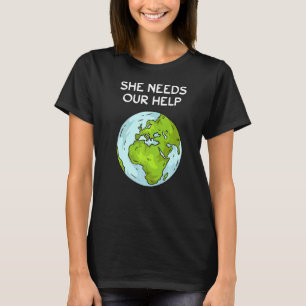 Camiseta Necesita Nuestra Ayuda Planeta Calentamiento Terre