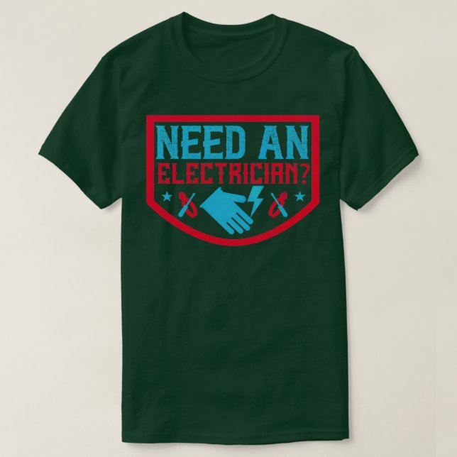 Camiseta Necesita un electricista (Diseño del anverso)