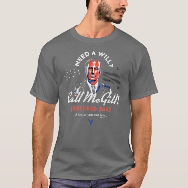 Camiseta Necesita un testamento para llamar a McGill (Anverso)