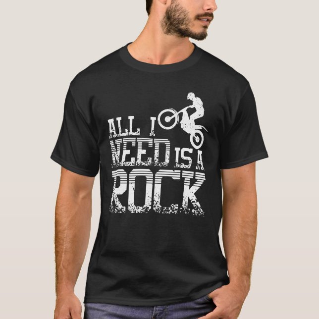 Camiseta Necesita una motocicleta de prueba Rock Moto (Anverso)