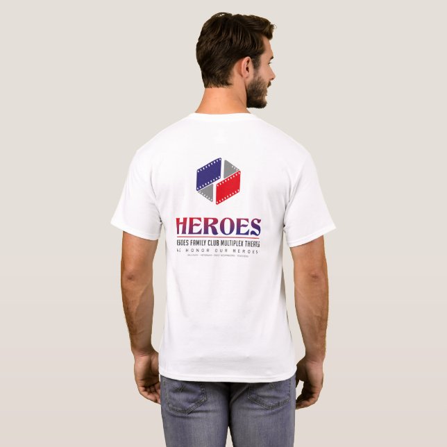 CAMISETA ¡NECESITAMOS A HÉROES! (Reverso completo)
