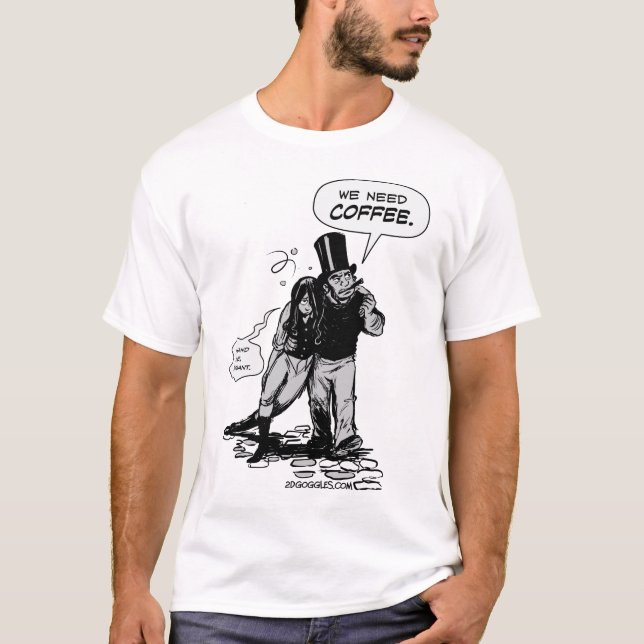 Camiseta Necesitamos el café (Anverso)