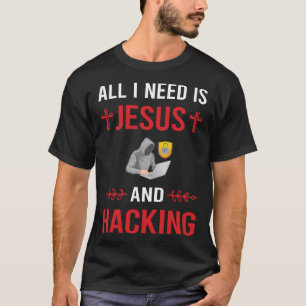 Camiseta Necesito a Jesús Hackeando Hack Hacker
