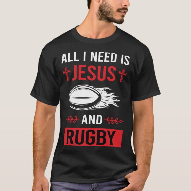 Camiseta Necesito a Jesus Rugby (Anverso)