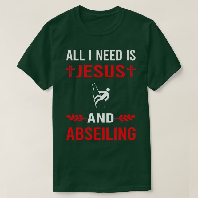 Camiseta Necesito A Jesús Y A Abseil (Diseño del anverso)