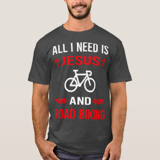 Camiseta Necesito A Jesús Y A La Bicicleta Por Carretera