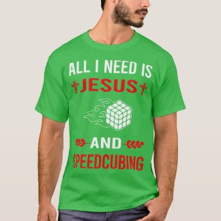 Camiseta Necesito A Jesús Y A Speedcubing Speedcuber