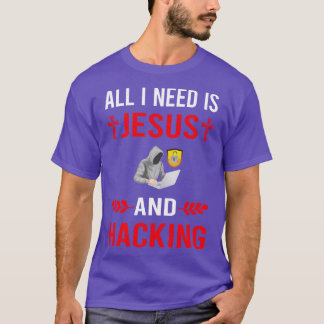 Camiseta Necesito A Jesús Y Hackers Hacker