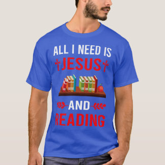 Camiseta Necesito A Jesús Y Leer Libros