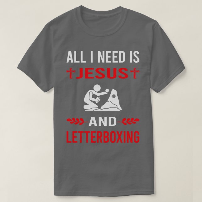 Camiseta Necesito A Jesús Y Letterboxing (Diseño del anverso)