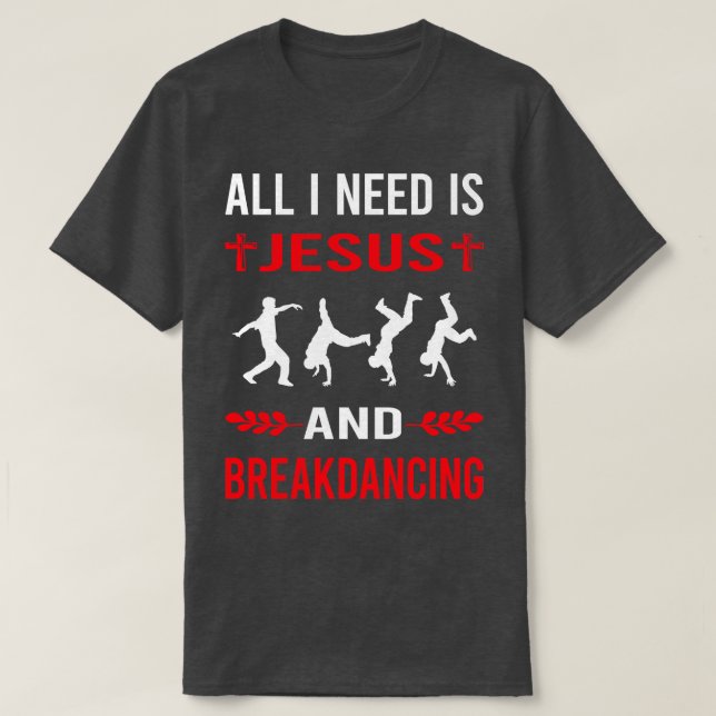 Camiseta Necesito A Jesús Y Salto De Salto Desglose (Diseño del anverso)