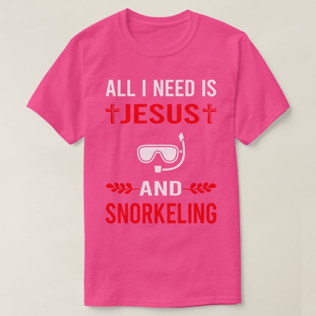 Camiseta Necesito A Jesús Y Snorkel Snorkel Snorkel Sn (Diseño del anverso)