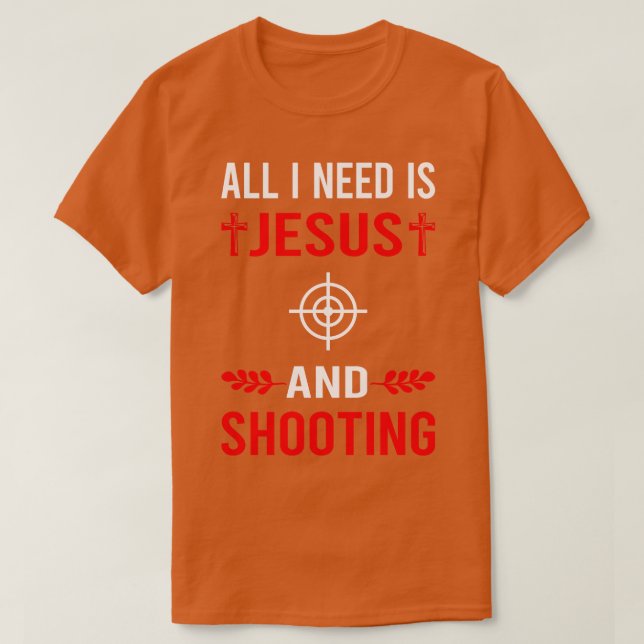 Camiseta Necesito A Jesús Y Tiroteo (Diseño del anverso)