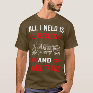 Camiseta Necesito A Jesús Y Tren Modelo Ferroviario
