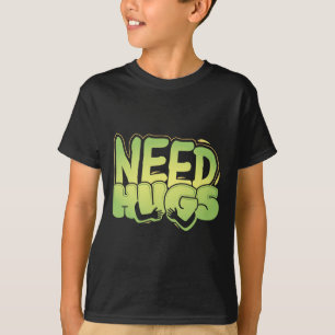 Camiseta Necesito Abrazos – Diseño Cute Comfort Para Días D