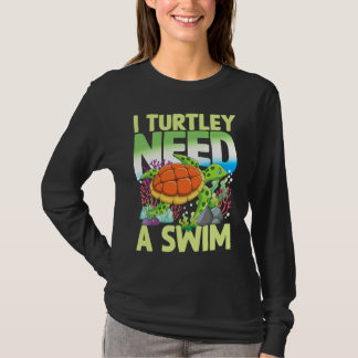 Camiseta NECESITO ABSOLUTAMENTE NADAR para Tortugas