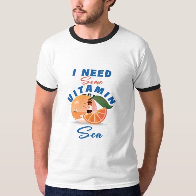 Camiseta Necesito algo de mar vitamínico (Anverso)