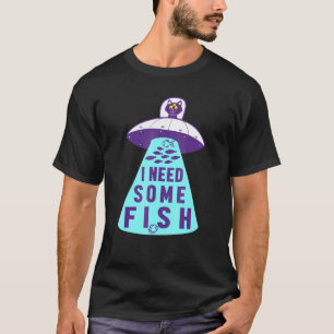 Camiseta Necesito Algunos Animales Alien Ufo Gato Pata Miau
