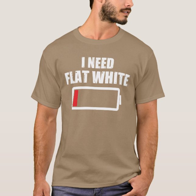 Camiseta Necesito amigos bebedores de café que digan Flat W (Anverso)