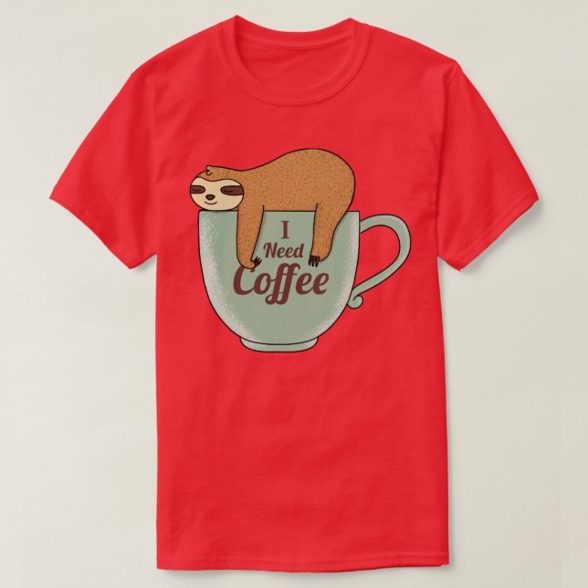 Camiseta Necesito café (Diseño del anverso)