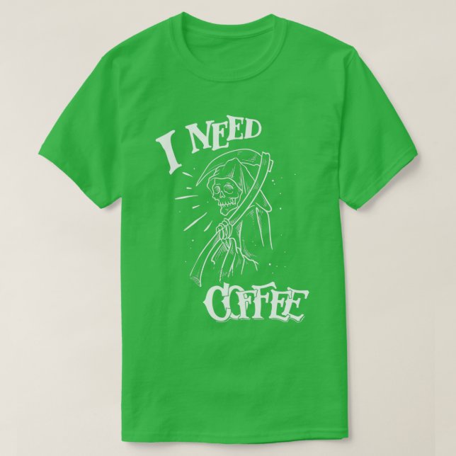 Camiseta Necesito Café (Diseño del anverso)