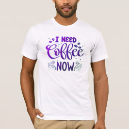 Camiseta Necesito Café Ahora Bella+Canvas Manga Corta De Je