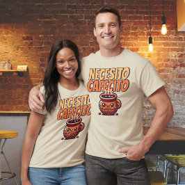 Camiseta Necesito café café de Olla español