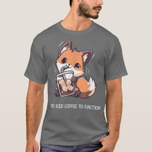Camiseta Necesito Café Helado Para Funcionar Divertido Para