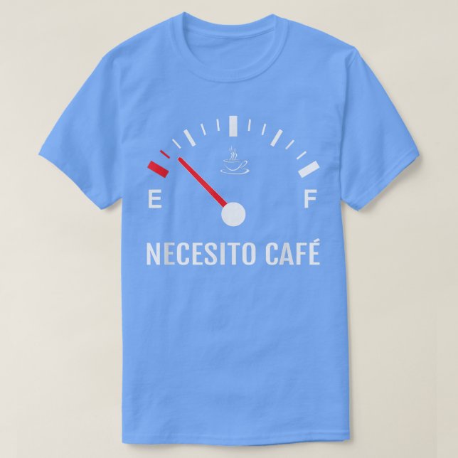 Camiseta Necesito Café Necesito Café Cafe Cafetera Española (Diseño del anverso)