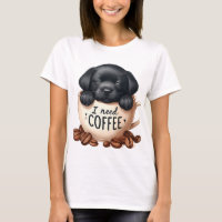NECESITO CAFÉ Y UN PERRO LABRADOR RETRIEVER NEGRO