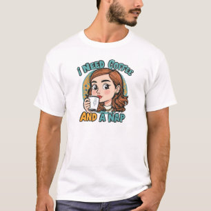Camiseta Necesito café y una siesta
