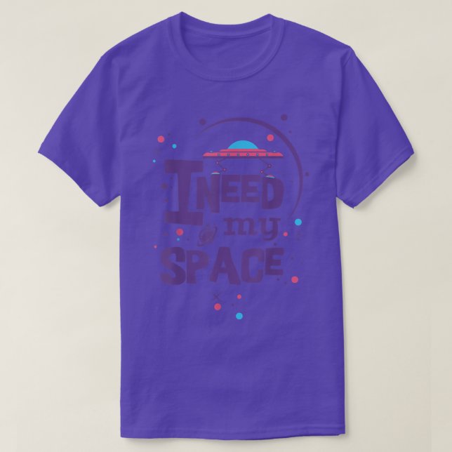 Camiseta Necesito casco astronauta espacial (Diseño del anverso)