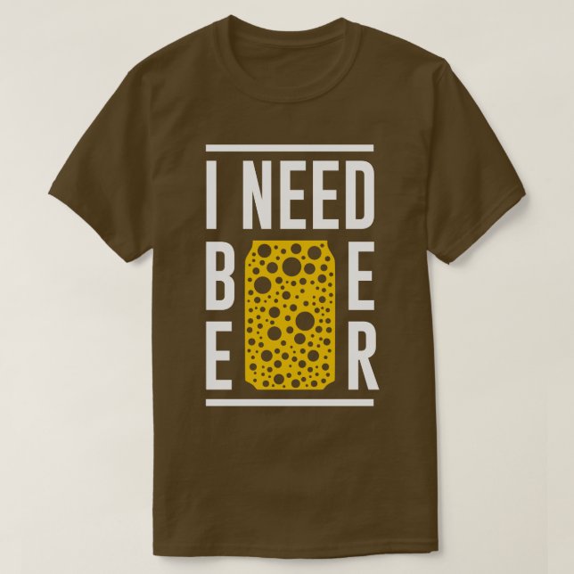 Camiseta Necesito Cerveza (Diseño del anverso)
