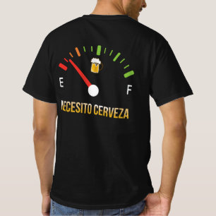 Camiseta Necesito Cerveza necesito cerveza en español
