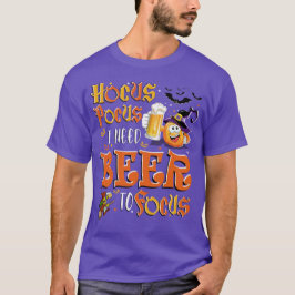 Camiseta Necesito cerveza para centrarme en divertida Hallo