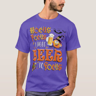 Camiseta Necesito cerveza para centrarme en divertida Hallo