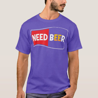 Camiseta Necesito Cervezas, Día, Cerveza Alcohólica 