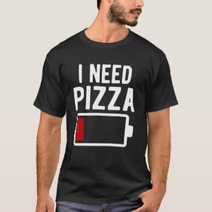 Camiseta Necesito comida italiana de pizza