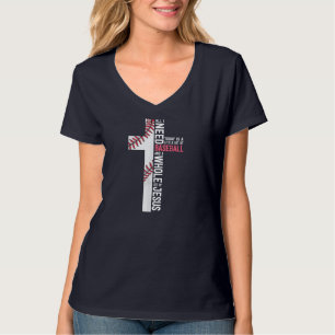 Camiseta Necesito El Béisbol Y Jesús Mamá Gira Cruz Cristia