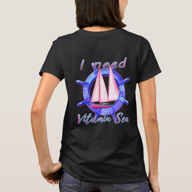 Camiseta Necesito el mar de la vitamina (Reverso)