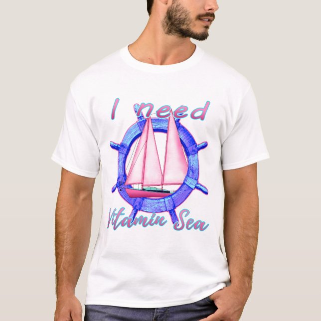 Camiseta Necesito el mar de la vitamina (Anverso)