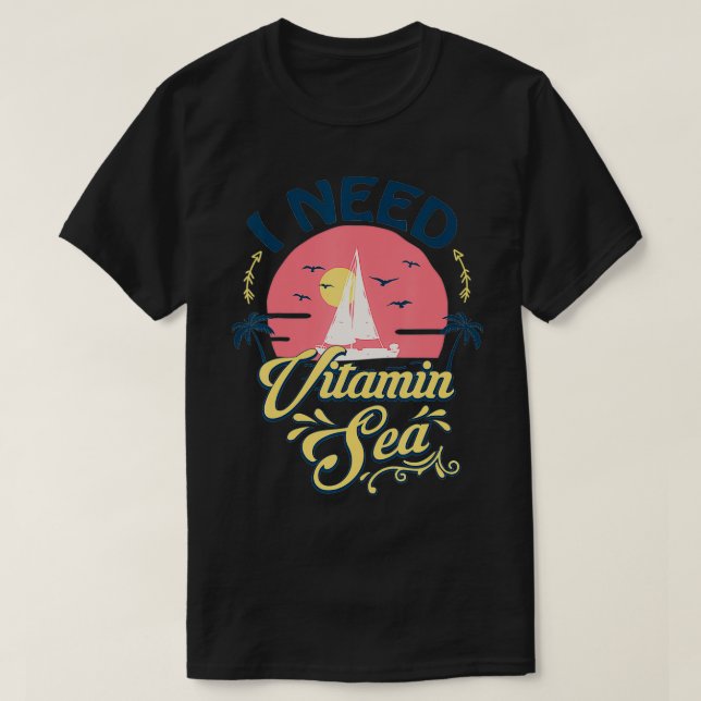 Camiseta Necesito el mar de la vitamina (Diseño del anverso)